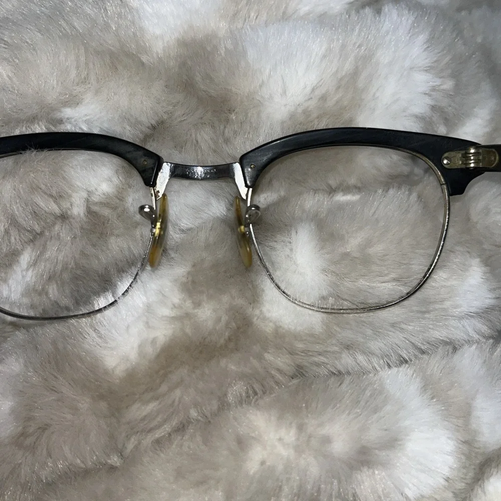 Shuron 6 1/2 Vtg 12k GF 46 Browline‎ Eyeglass Frames Retro 22 M/M Cable Temple